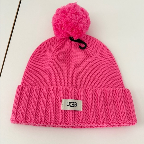 UGG Australia Bright‎  Pink Beanie Pom Knit OS Cozy Cabin Barbie Core main image 4